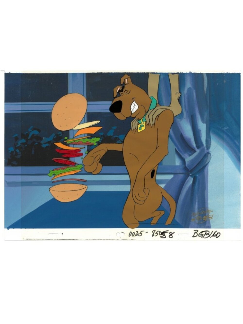The 13 Ghosts of Scooby Doo animation cel with master background